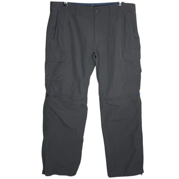 Eddie Bauer Pants Mens 38x32 Gray Travex Convertible Cargo Zip Off Lightweight - Picture 1 of 16